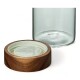 Recipiente Borosilicato Tapa De Madera 335ml Sin Color