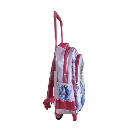 Mochila Infantil 3D con Carro Tafeta Grande 40 x 30 cm Paw Patrol Fem Rosa