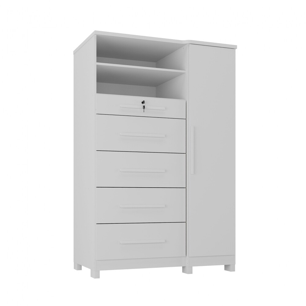 Cómoda zapatera Imperial 1 Puerta 5 Cajones Blanco