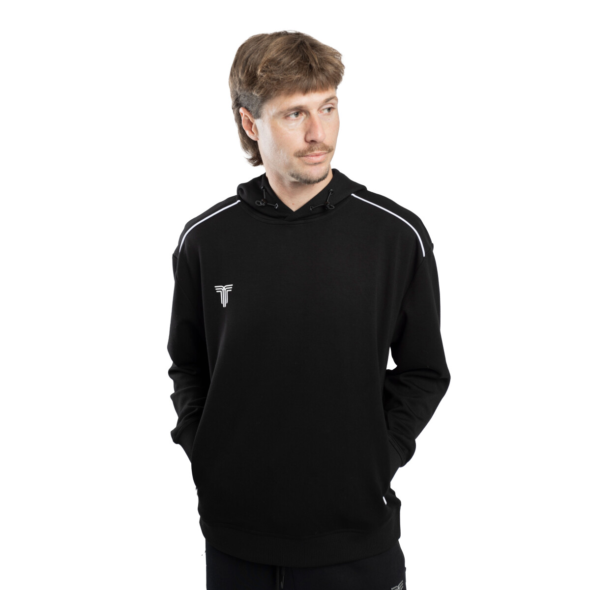 Canguro Unisex Tiffosi Zipper - Negro - Blanco 