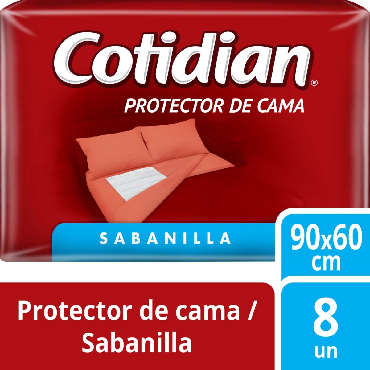 Protector de Cama Cotidian Talle Único X8 — Coral