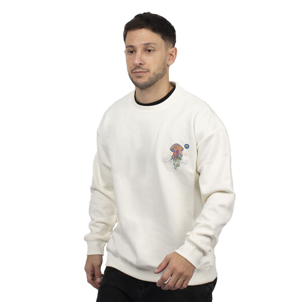 BUZOS ACTIVE HODDIE CON ESTAMPA Unisex - XC03 Blanco