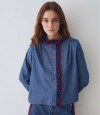 Blusa Swim Jean Crochet Azul