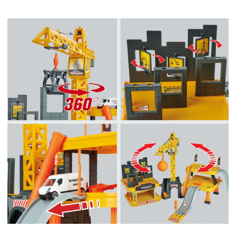 Remolcadora Pista Creatix Construction + 5 vehículos Volvo Majorette Remolcadora Pista Creatix Construction + 5 vehículos Volvo Majorette