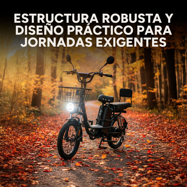 Bicicleta Electrica GoGreen Delivery R20 350w Bateria 26Ah Color Negro