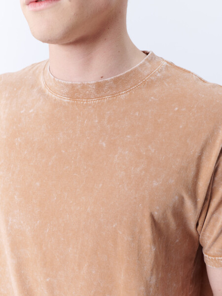 Remera Lavada Beige Oscuro