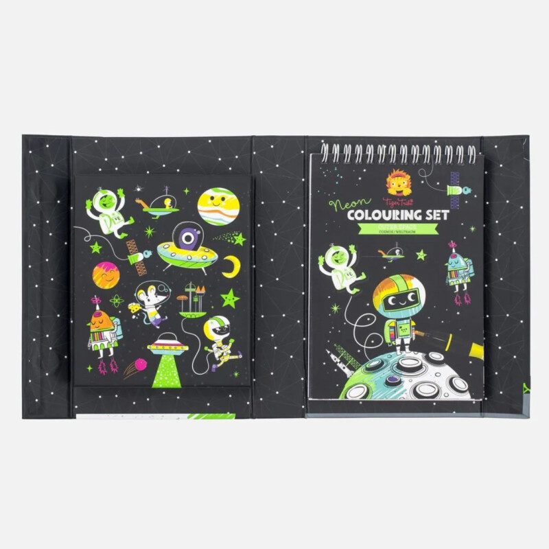 Juego de colores neón: el espacio exterior Juego De Colores Neón: El Espacio Exterior
