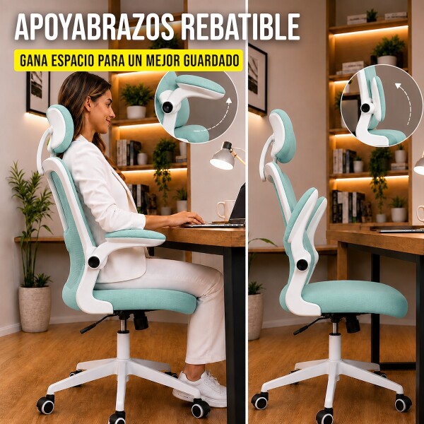 Silla de escritorio Oficina Sillon Ejecutiva Ergonomica Apoyabrazos Regulables IMBACK Color Turquesa Silla de escritorio Oficina Sillon Ejecutiva Ergonomica Apoyabrazos Regulables IMBACK Color Turquesa