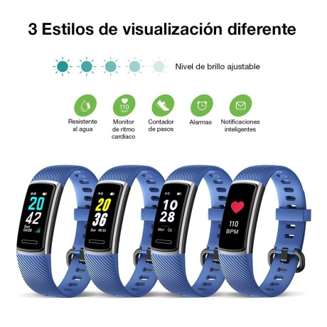 Reloj Inteligente Smartwatch Estilo de Vida y Fitness ID152 Azul
