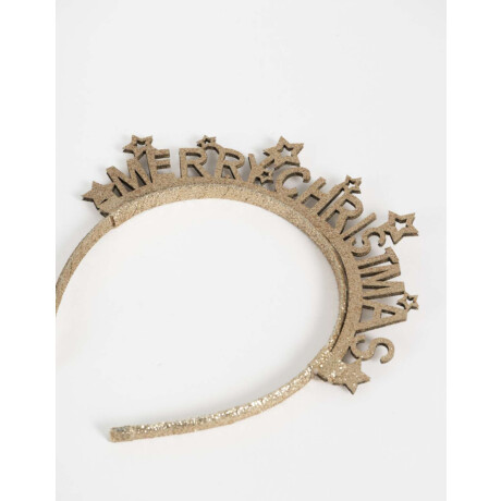 Vinchas Rígidas Navidad Dorado