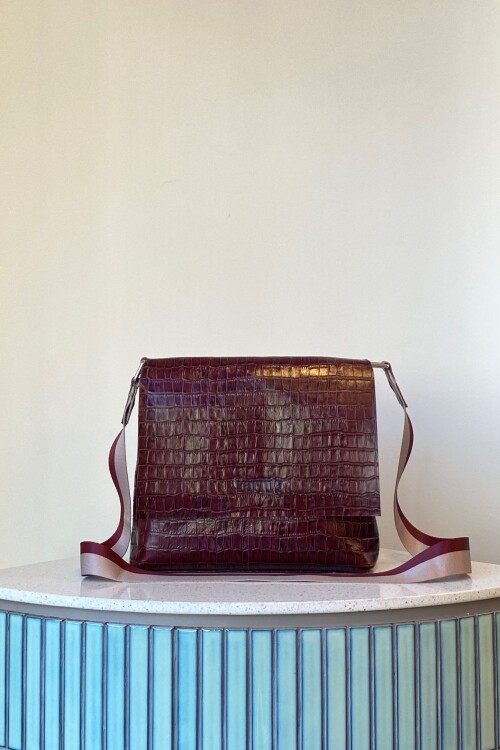 Bandolera Carla Crocco Bordeaux
