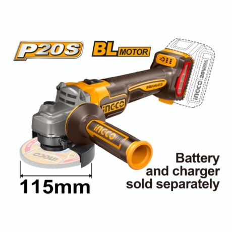 Amoladora A Batería INGCO CAGLI21154 Brushless 4 1/2 115M Amoladora A Batería INGCO CAGLI21154 Brushless 4 1/2 115M