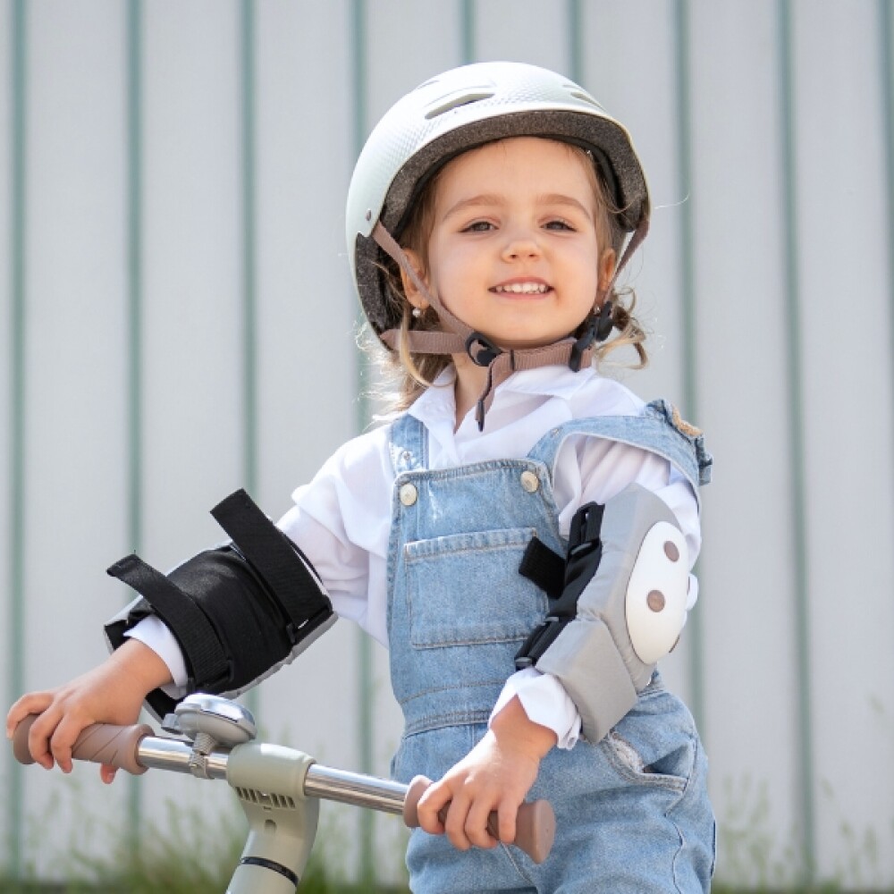 Set seguridad rodilleras, coderas y muñequeras KIKKABOO beige