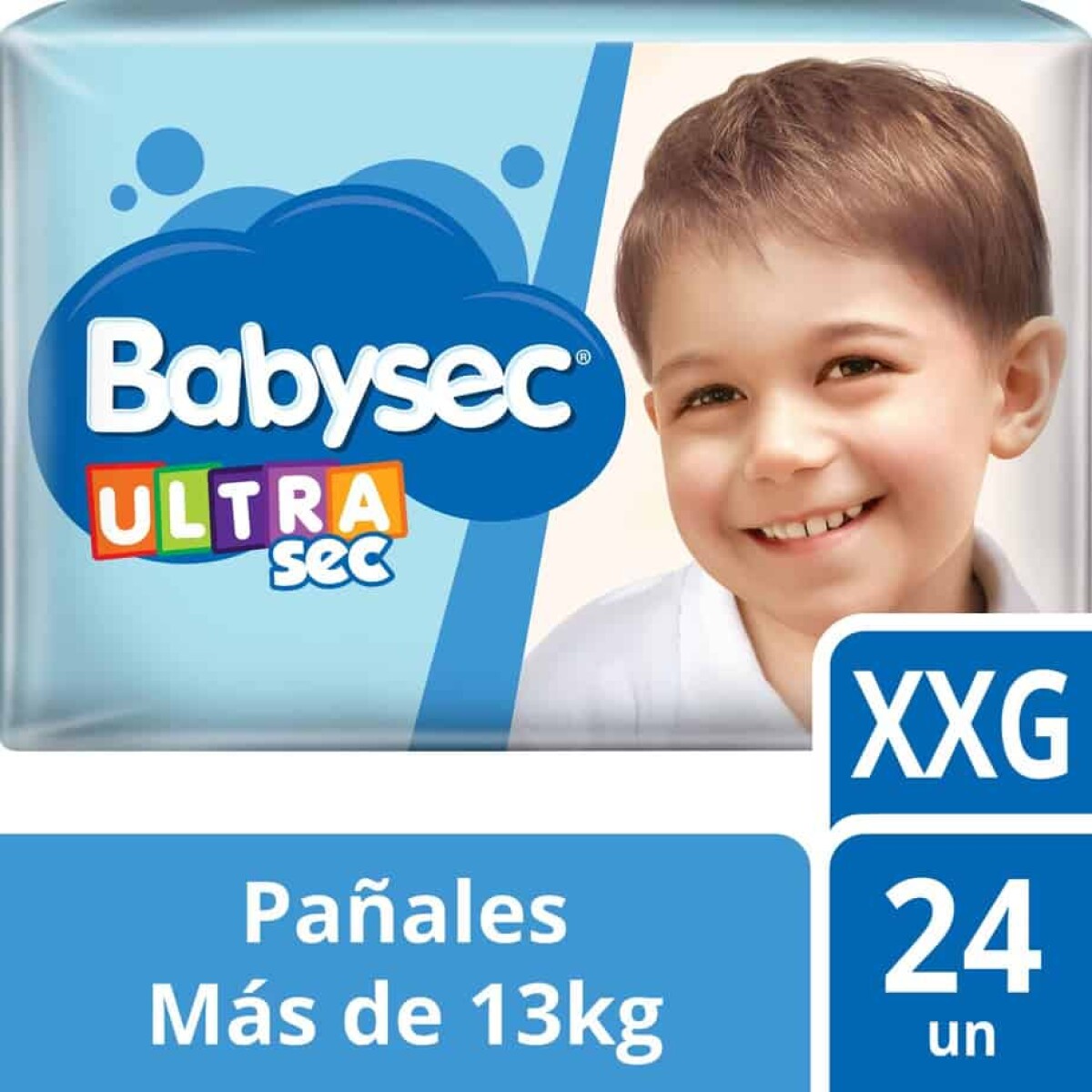 Pañales Babysec Ultrasec Xxg X 24 