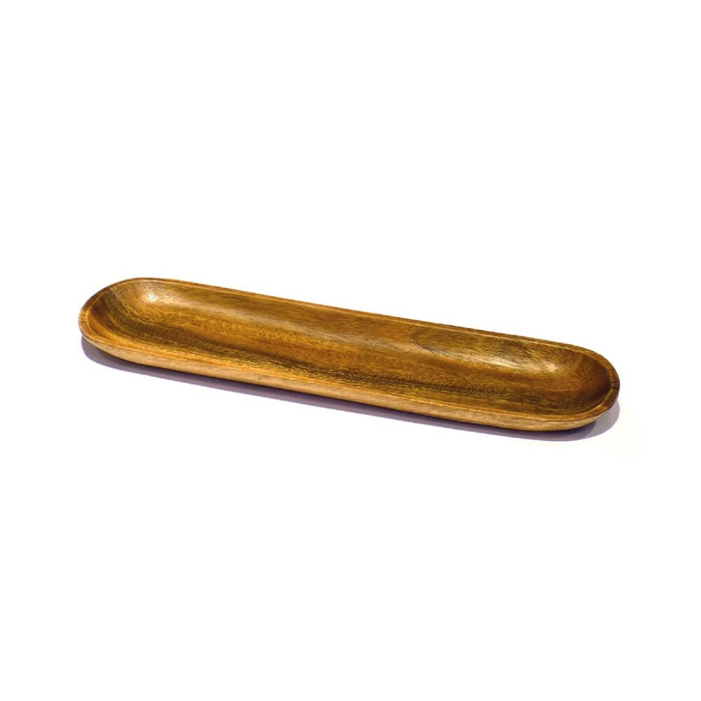 Bandeja Oval De Madera P/Pan Frances BANDEJA OVAL P/PAN FRANCES MADERA 41X10X2.5CM