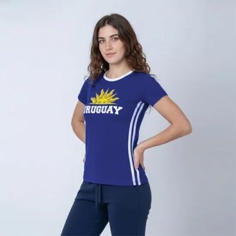 CAMISETA DE DAMA SOL UY AZUL CE-DASOLUY-04 TALLE S AZUL