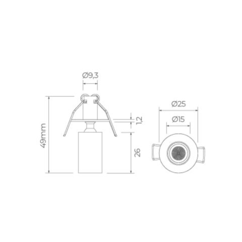 SPOT LED MOBILI MICRO DIRECCIONABLE 1,5W 12V 3000K BLANCO SPOT LED MOBILI MICRO DIRECCIONABLE 1,5W 12V 3000K BLANCO