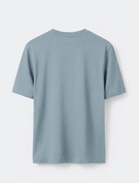 CAMISETA MANGA CORTA SLIM CELESTE