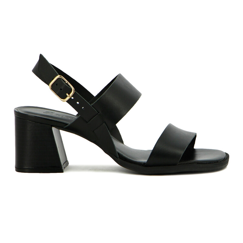 Sandalias Mujer Darkness Cuero Negro