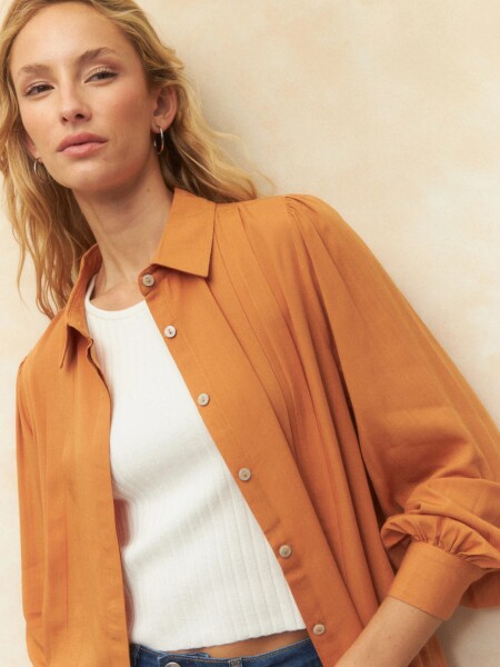 CAMISA ALLIE CHERRY CAMEL