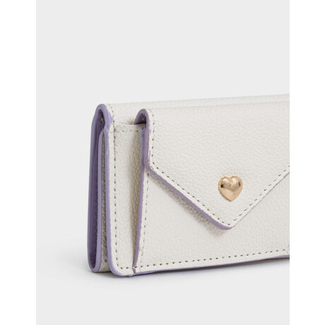 Billetera Solapa Corazón Combinacion Bicolor