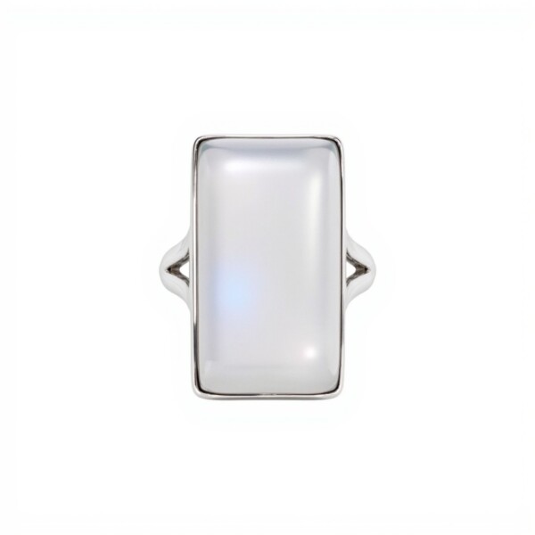 Anillo Rectangular - Plata 925-Piedra Luna-AN4696 conpiedra