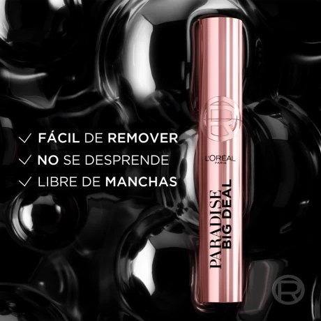 Máscara de Pestañas L'Oréal Paradise Big Deal Washable Blackest Black 10 ml Máscara de Pestañas L'Oréal Paradise Big Deal Washable Blackest Black 10 ml