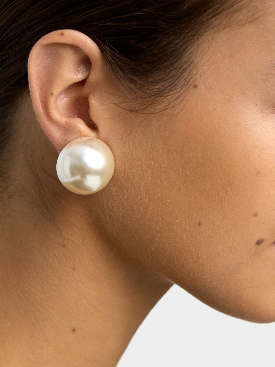 Pendientes De Perla blanco