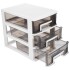 Organizador Plastico 3 Cajones Niveles Multiuso Baño Oficina Color Variante Blanco