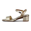 Beira Rio Sandalia Casual Taco Medio Tira Ancha Y Pulsera C/ Broche Dorado
