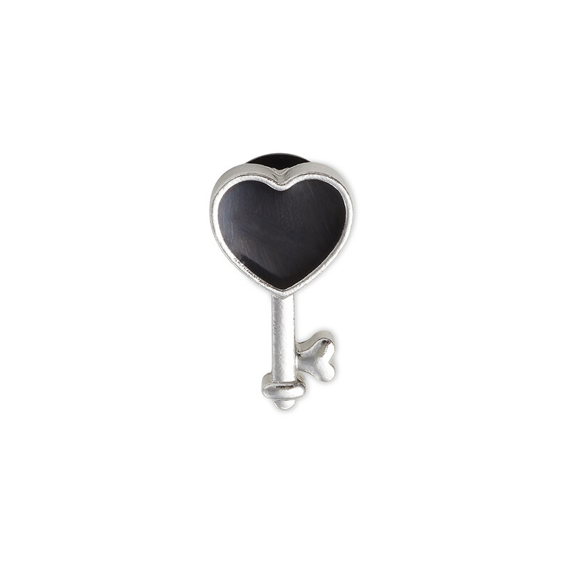 Jibbitz™ Charm Key Black Heart Multicolor