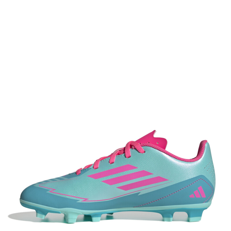 Championes de Fútbol 11 Infantiles Adidas F50 Club Messi Verde Agua - Rosado - Cian