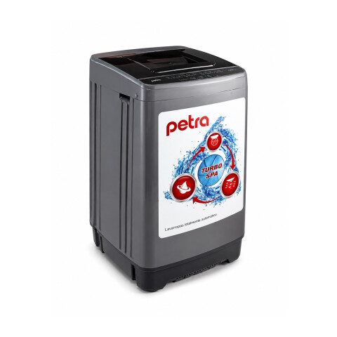 LAVARROPAS AUTOMATICO PETRA CARGA SUPERIOR 5Kg CON BOMBA GRIS Lavarropas Automatico Petra Carga Superior 5kg Con Bomba Gris