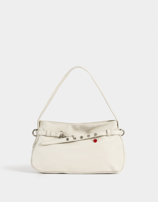 Bandoleras Bandolera Con Arandelas Y Charm - Blanco Crudo