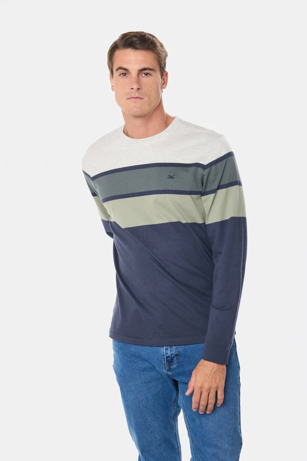 REMERA RAYADA Verde