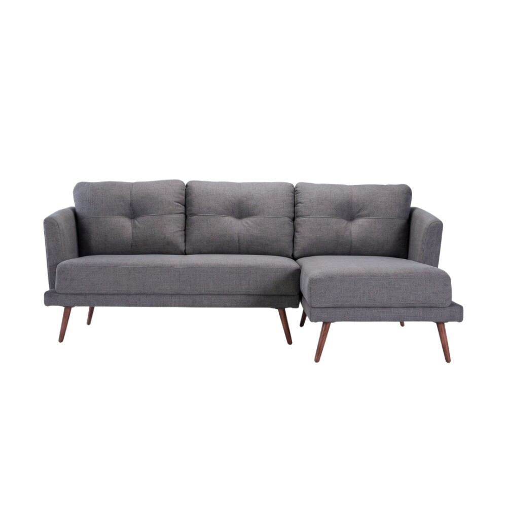 Sofá Con Chaise Triunfo - 3 Cuerpos Gris Chaise Izquierdo