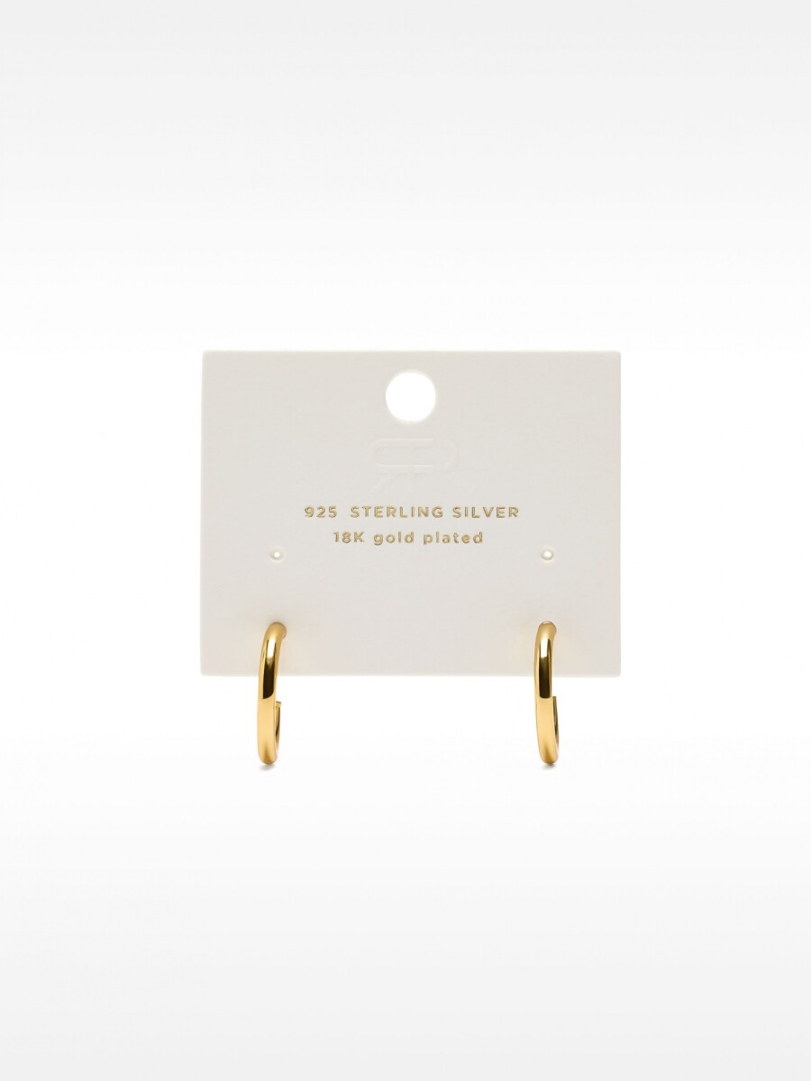 Aros Lisos - Plata De Ley 925 dorado