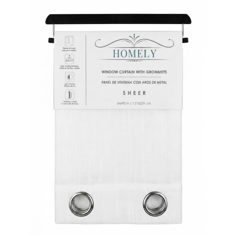 CORTINA VISILLO BOHEMIA BLANCO 137X229CM Unica