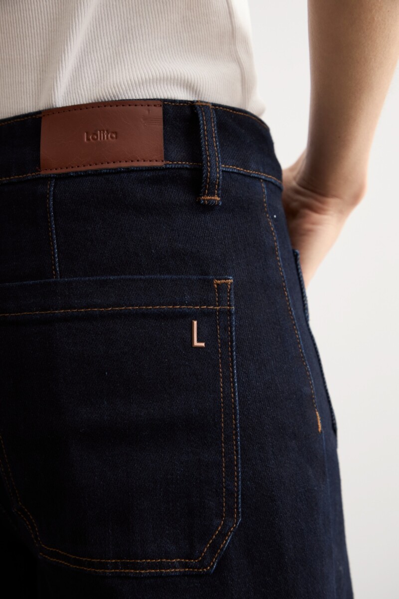 Jean flare Aria bolsillos plaqué jean oscuro