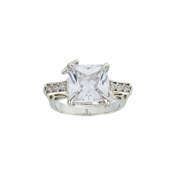 Anillo Halo-Plata 925-Piedra Zirconia-AN3528 conpiedra