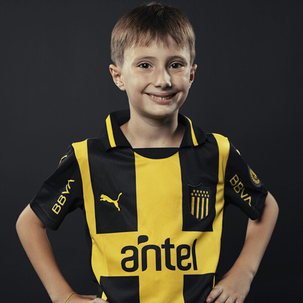 PEÑAROL JERSEY JR 2025 - PUMA AMARILLO/NEGRO