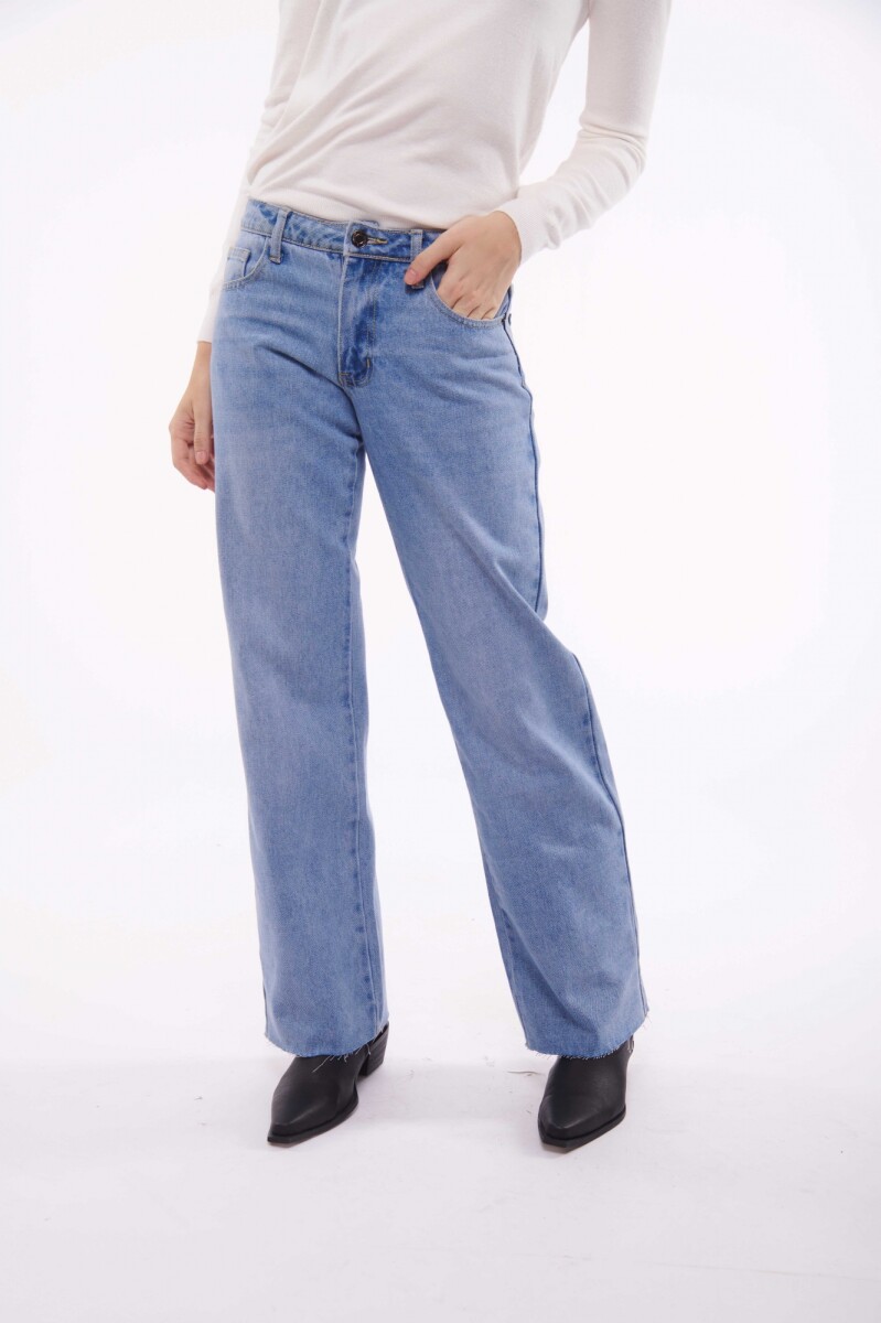 JEAN TATI WIDE LEG - AZUL MEDIO 