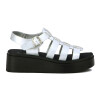Sandalias Mujer Darkness Con Pulsera Y Hebilla Plata