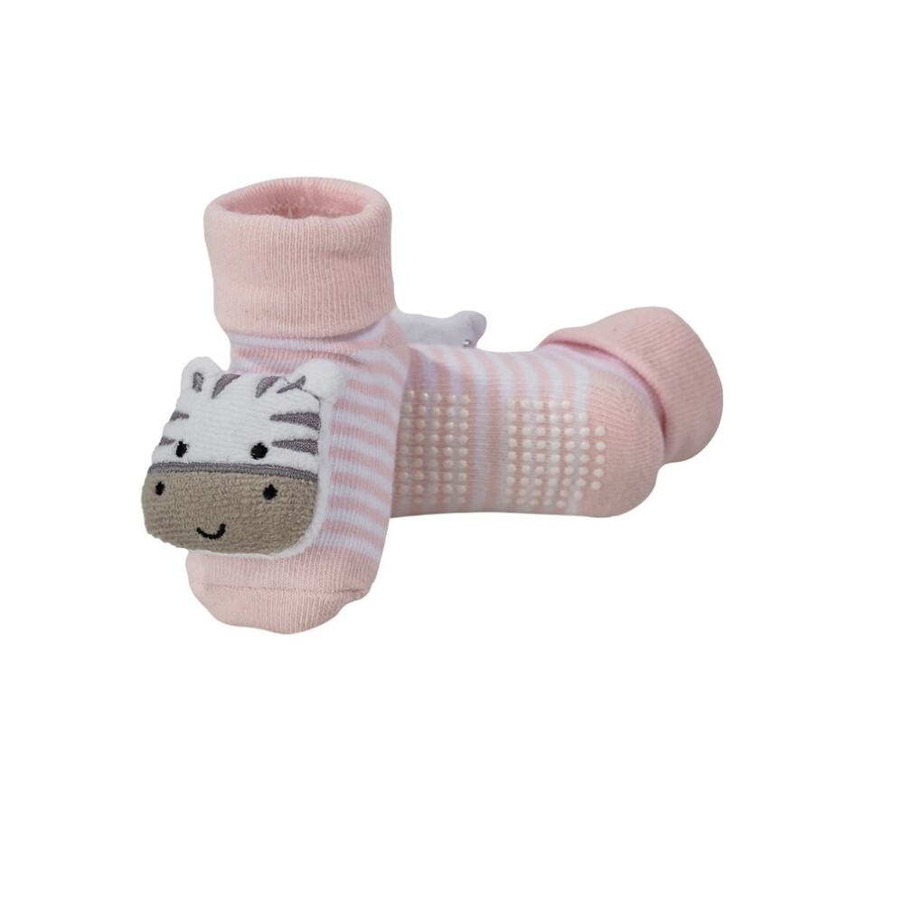 Medias con sonajero Anti deslizante BUBA Rosa