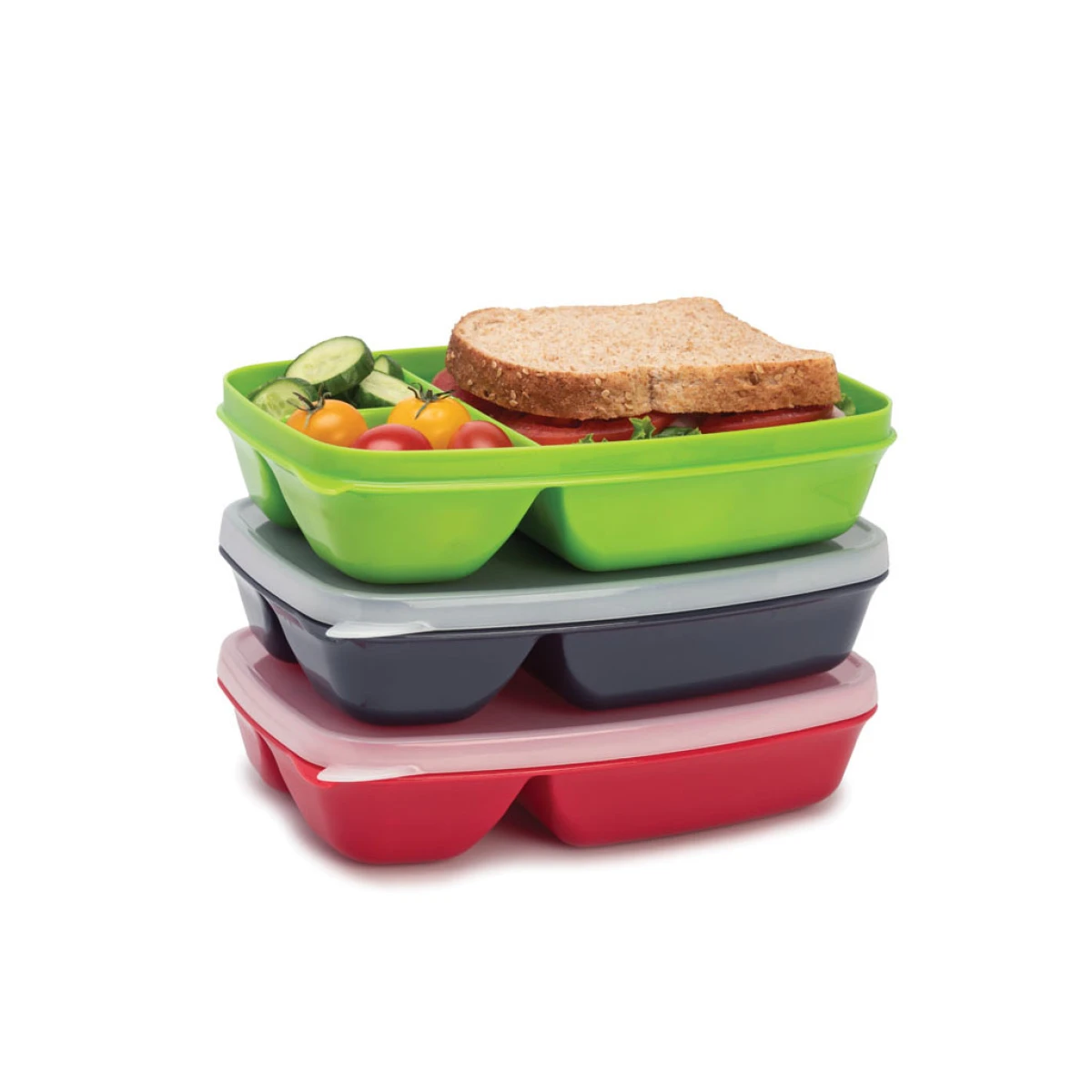 SET 3 RECIPIENTES CON 3 DIVISIONES Y TAPA JOIE 