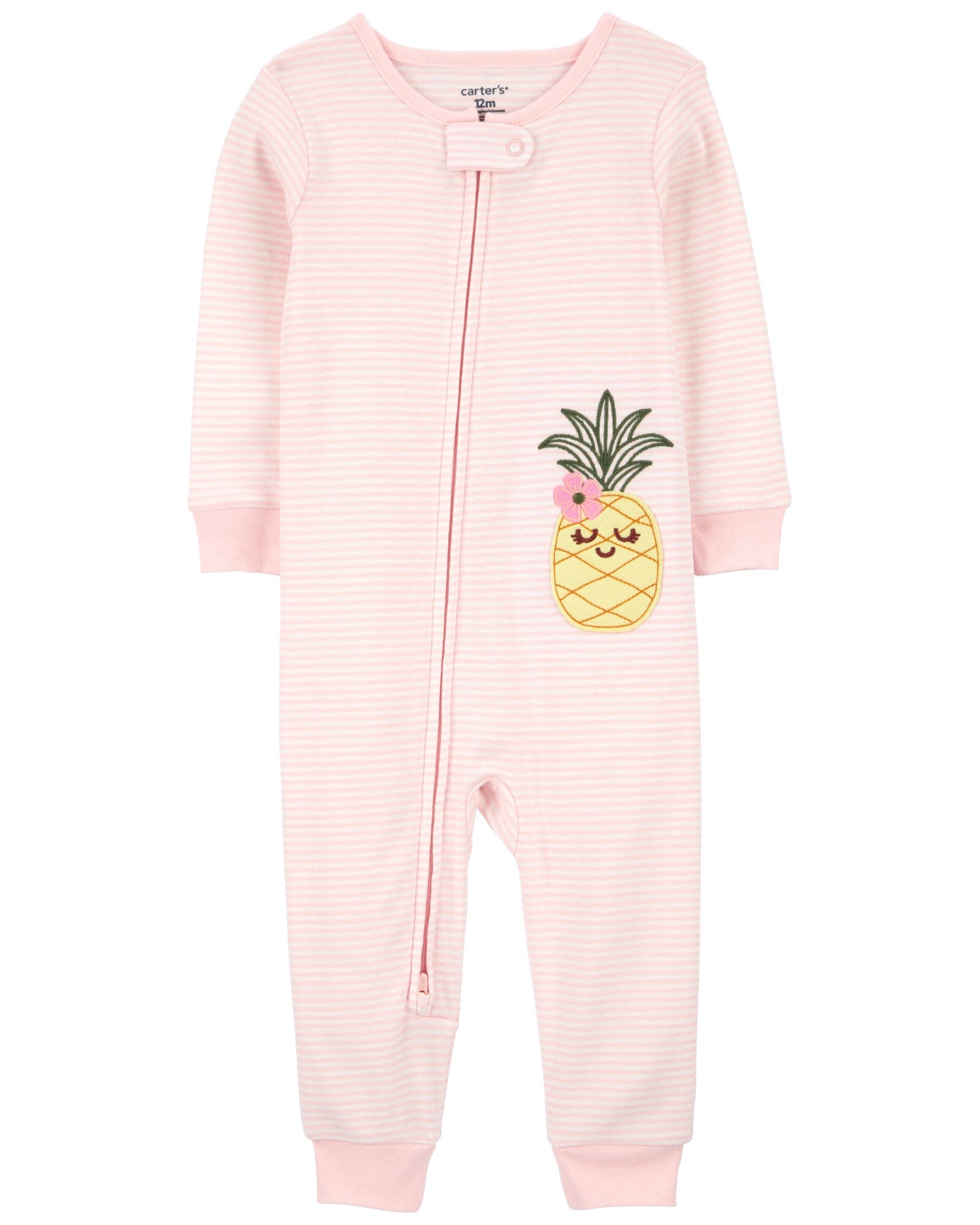 Pijama una pieza de algodón estampa piña Sin color