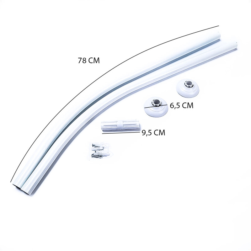 Palo para Cortina de Baño Curvado Esquinero Palo para Cortina de Baño Curvado Esquinero