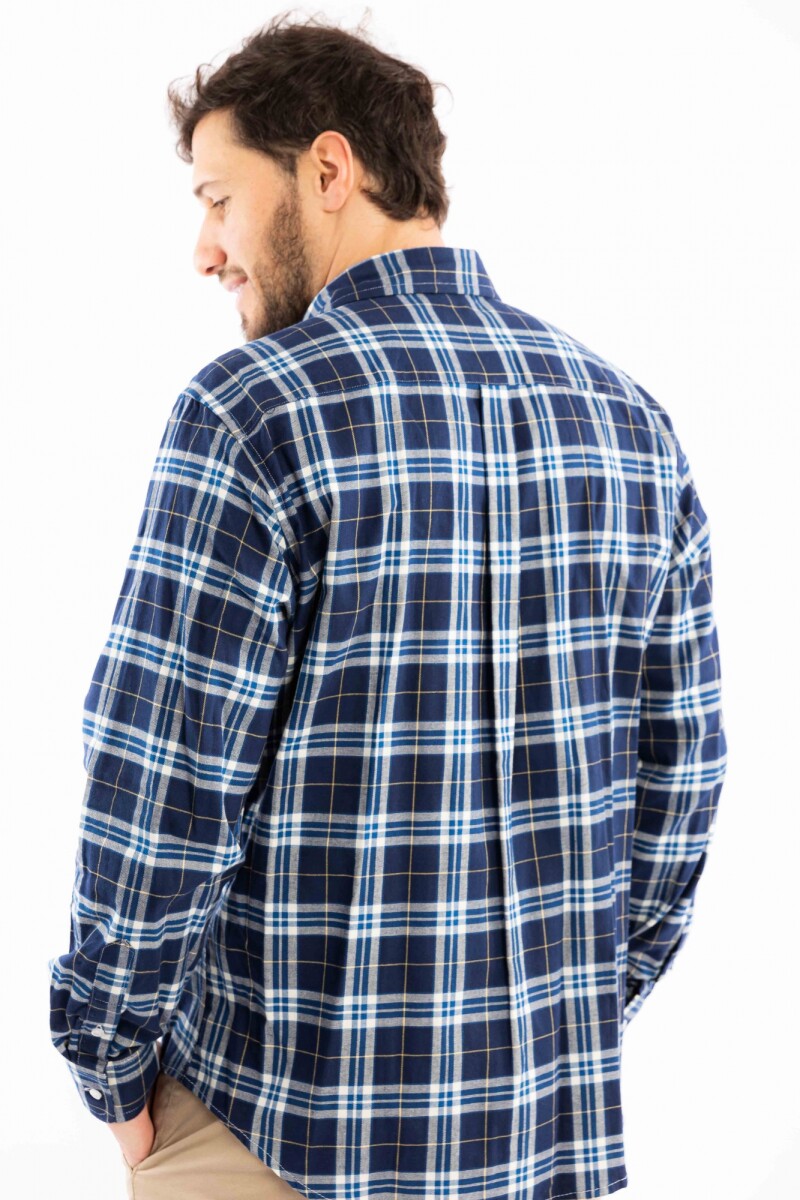 CAMISA VIYELA CLASICA BR AZUL