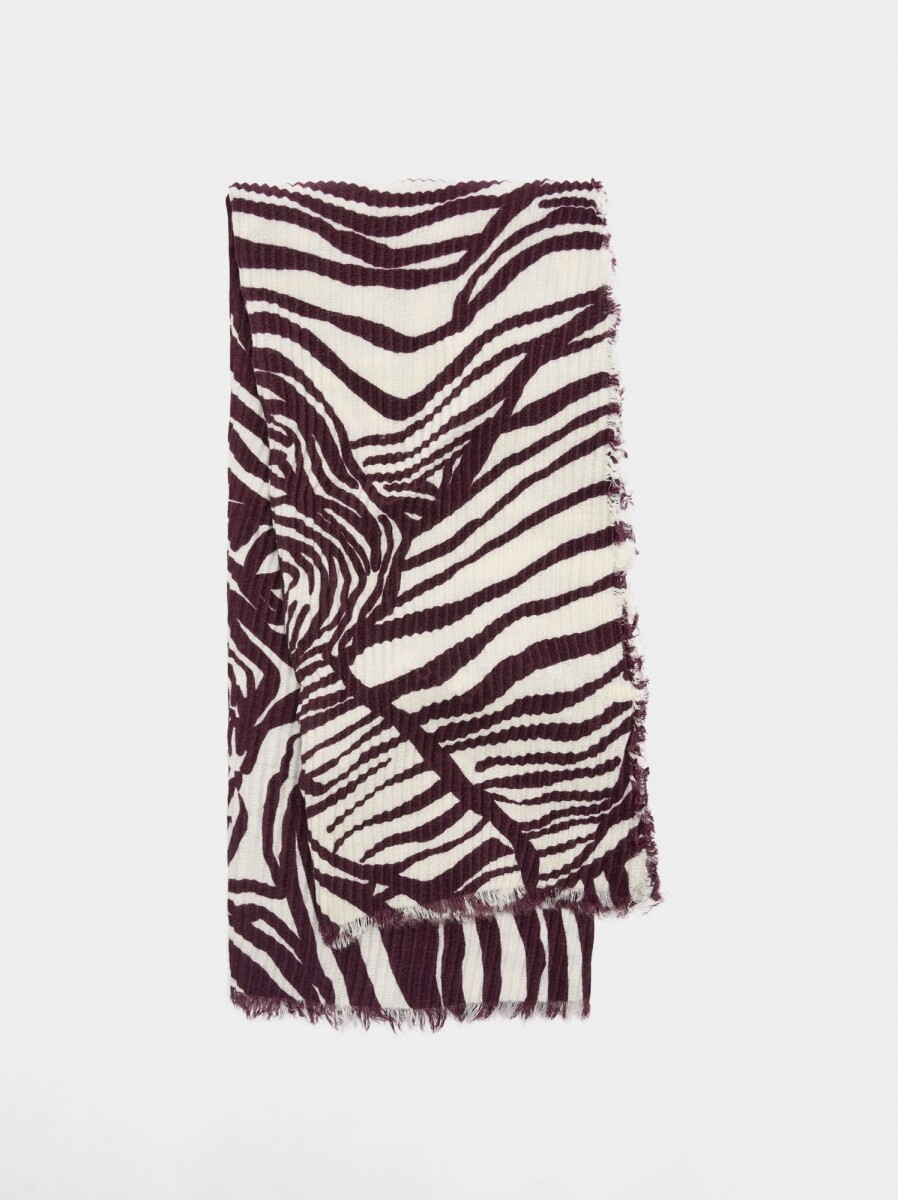 Pañuelo Estampado Con Textura - multicolor 