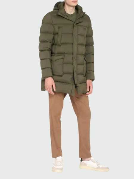 Herno-Campera larga con capucha integrada, Il Parka Verde